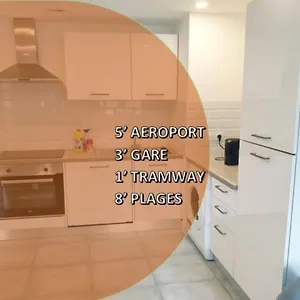 Renove 2023 Proche Aeroport 5min, Gare Sncf 2 Min, Tramway Au Pied De L'immeuble , Parking Possible, Renovated 2023 Near The Airport 5 Min, Train Station 2 Min, Tram Next To The Building 1 Min, Parking Possible Appartamento